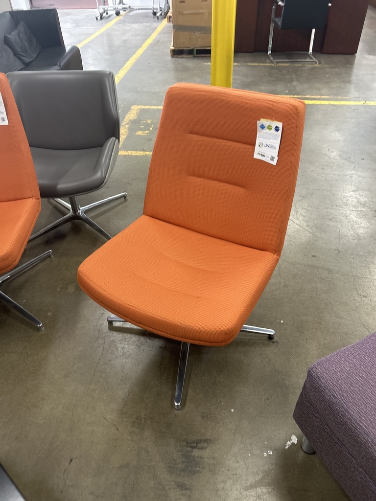 Orange Swivel Lobby Chair