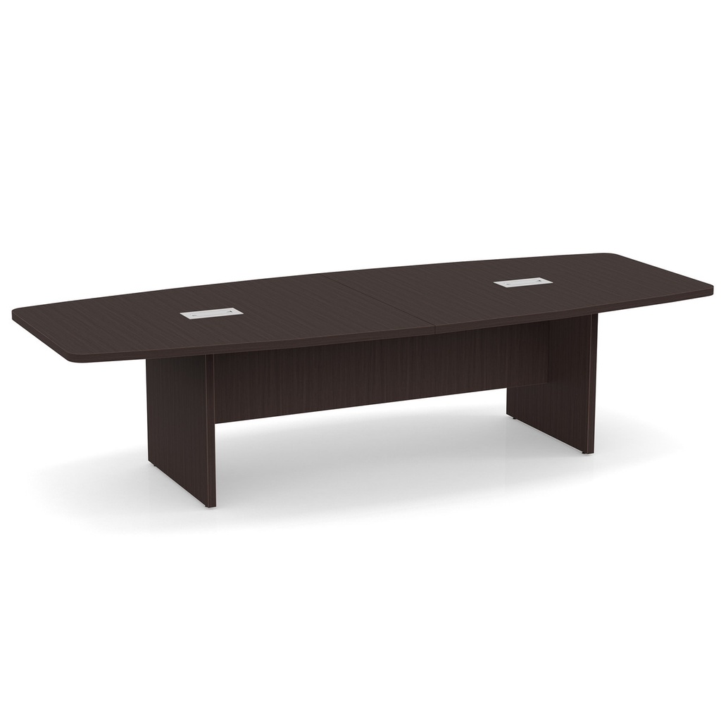 OS | Boat Shaped Conference Table with Slab Base - 10' Espresso OS237ES