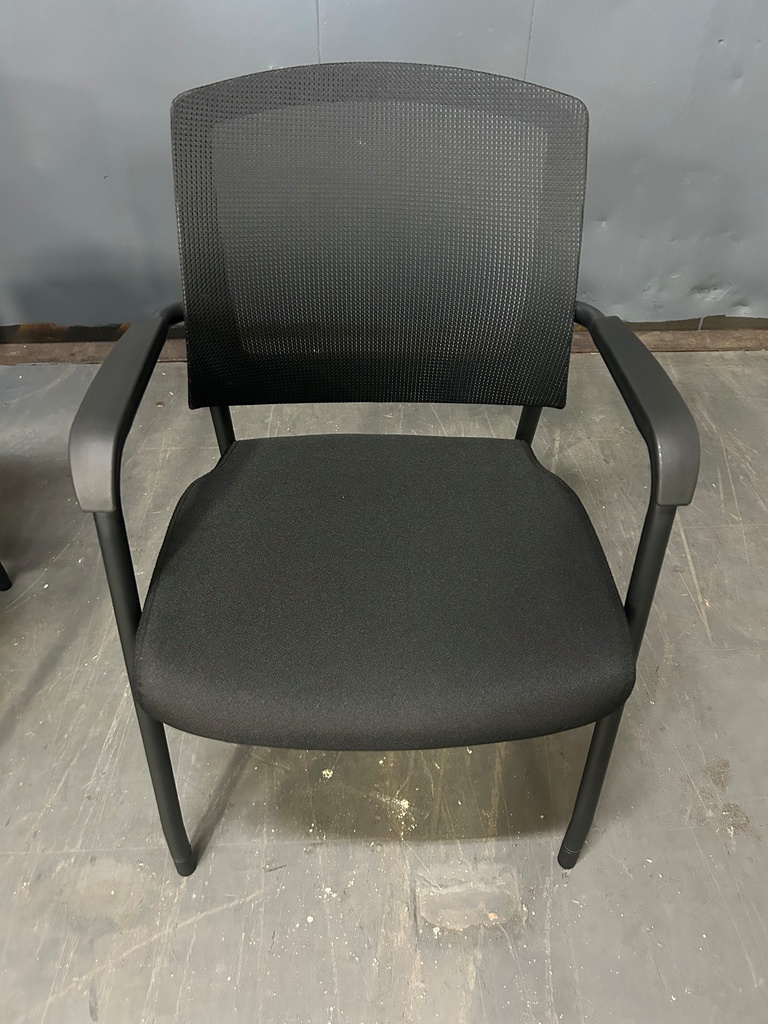 NDI Baker Series Mesh Back Guest Chair with Arms Blk