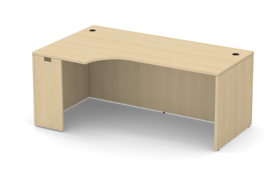 COE-OfficeSource | OS Laminate | Credenza with Left Corner Extension - 71''W- American Elm