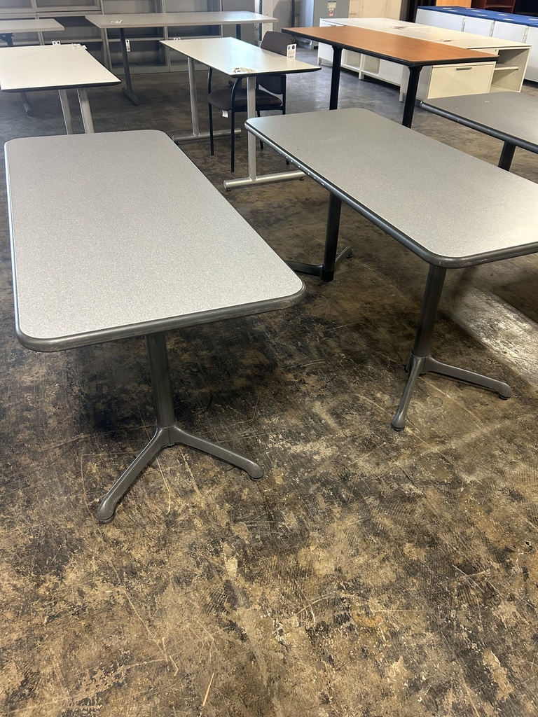 25"x 60" Training Table Light Grey Speckled Top w/Dark Grey Base