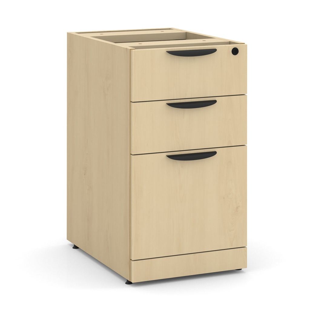 COE- OS Laminate | 3 Drawer Deluxe Full Pedestal - Box/Box/File- Maple