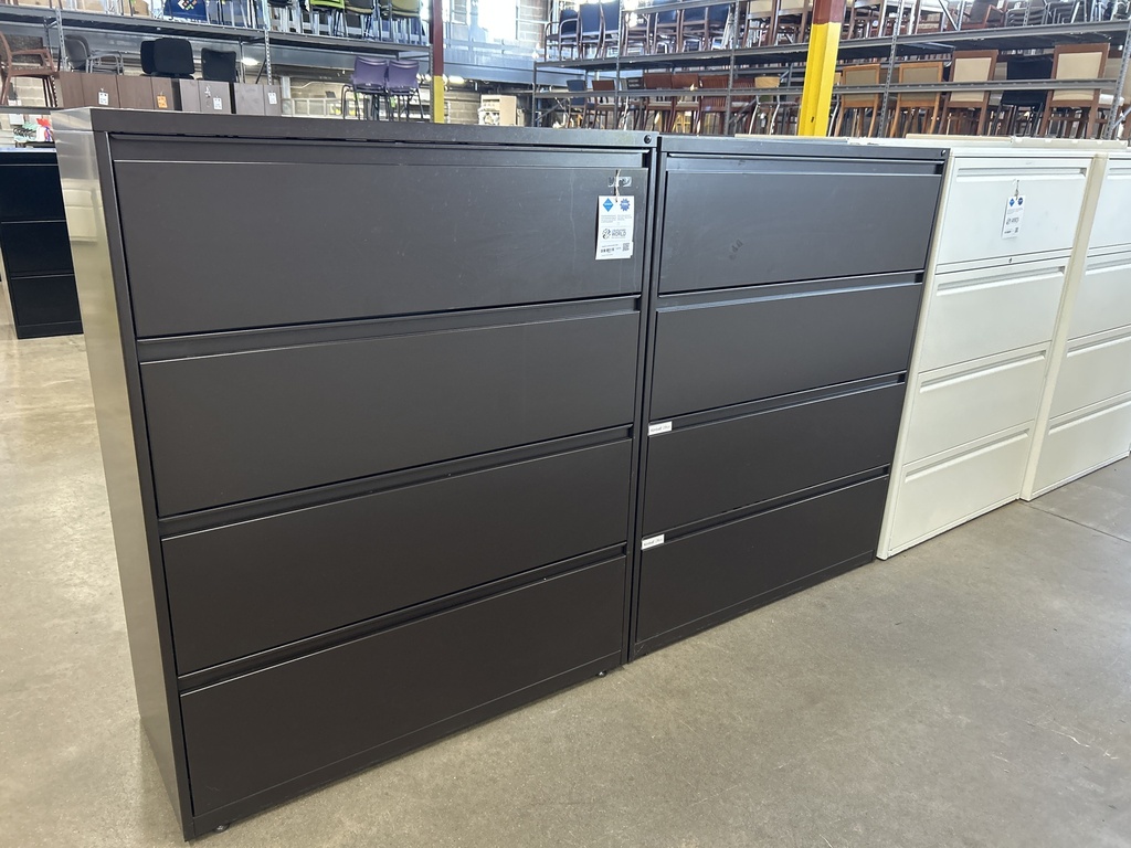 Kimball 42" 4 Drawer Lateral File - Black