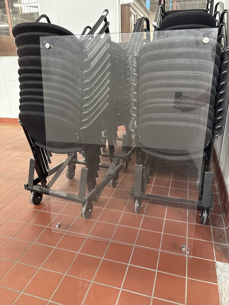 36x48 Clear Glass board, off mount hardware