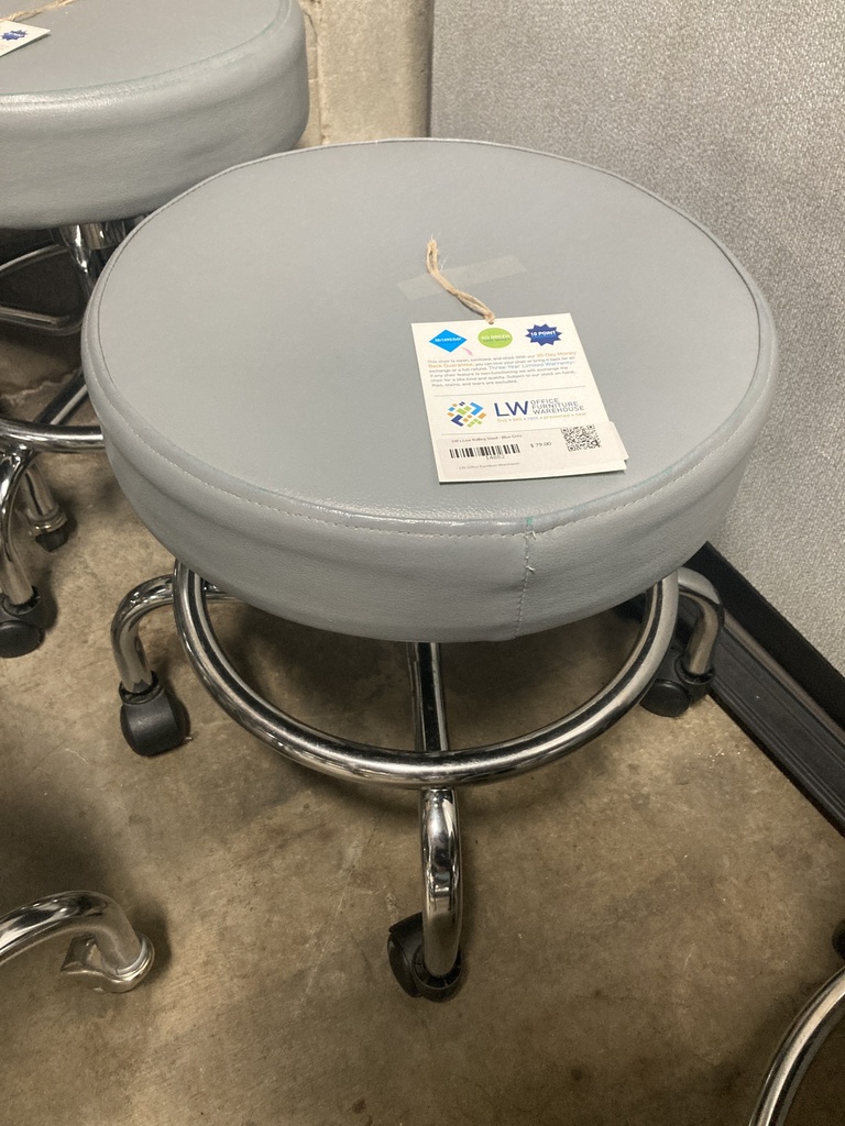 DR's Low Rolling Stool - Blue Grey