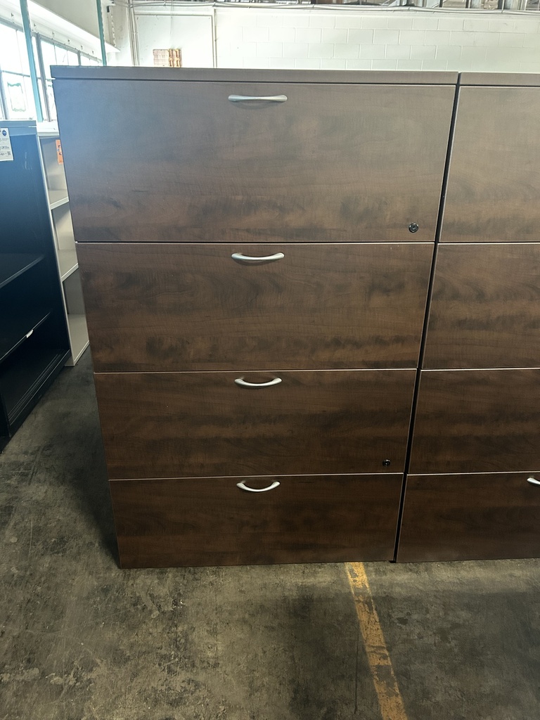 Mocha Steelcase Turnstone Payback 36" 4 Drawer Lateral