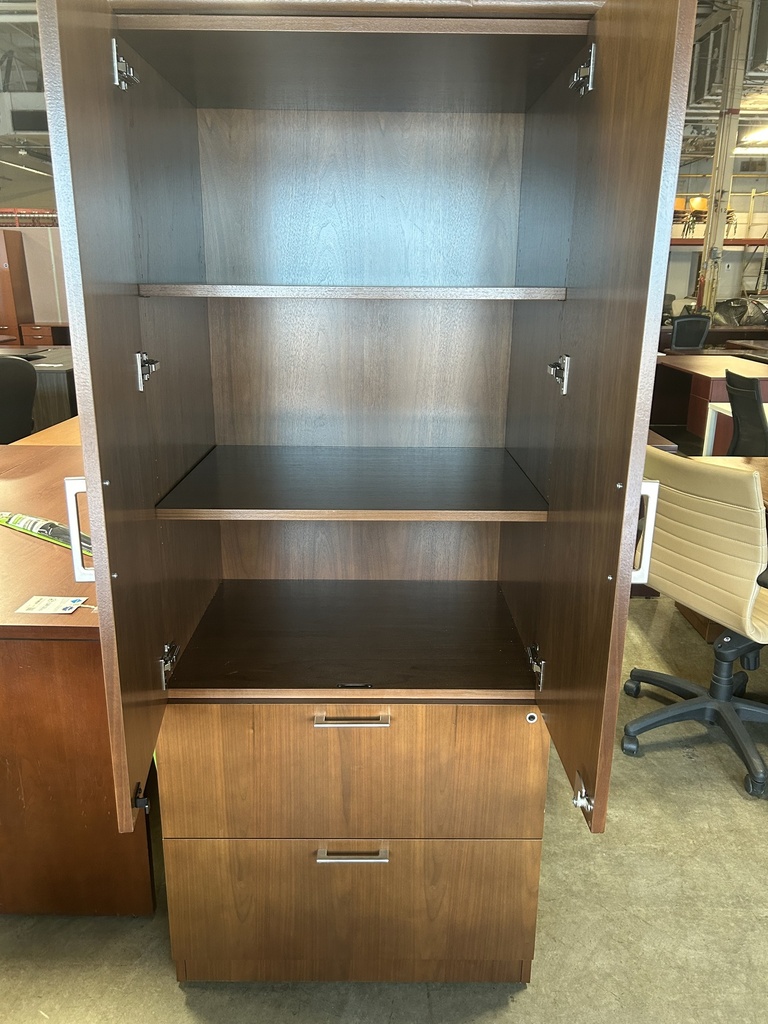 Walnut Steelcase Storage/Lateral 30"W x 29"D x 74"H
