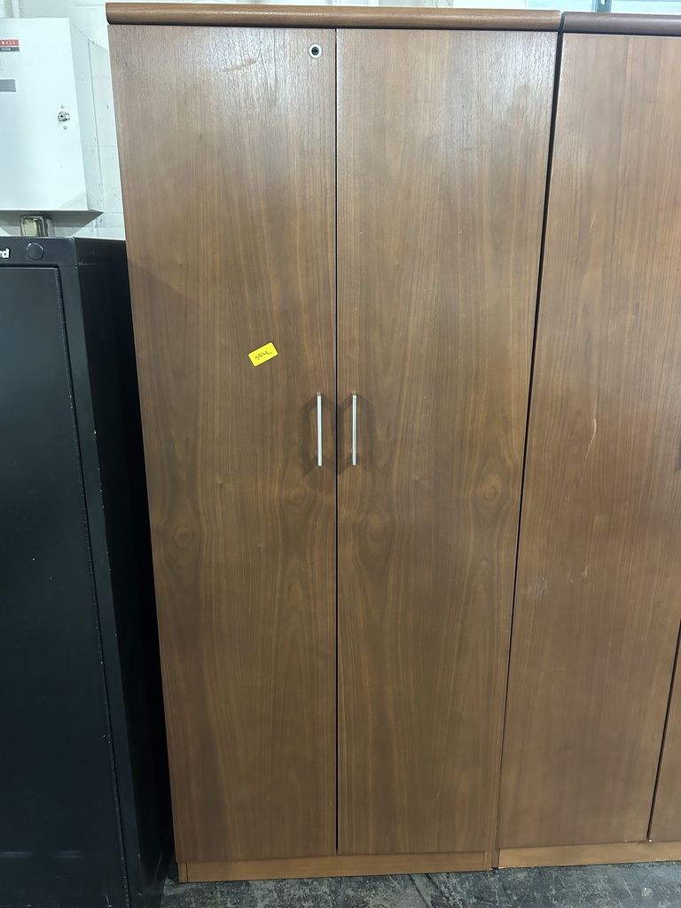 Walnut Steelcase Coat Cabinet 30"Wx24"Dx74"H