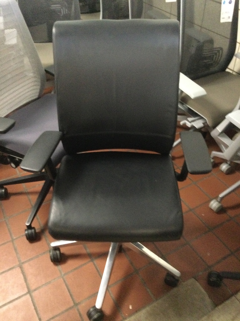 Steelcase Black Leather Think Chair 