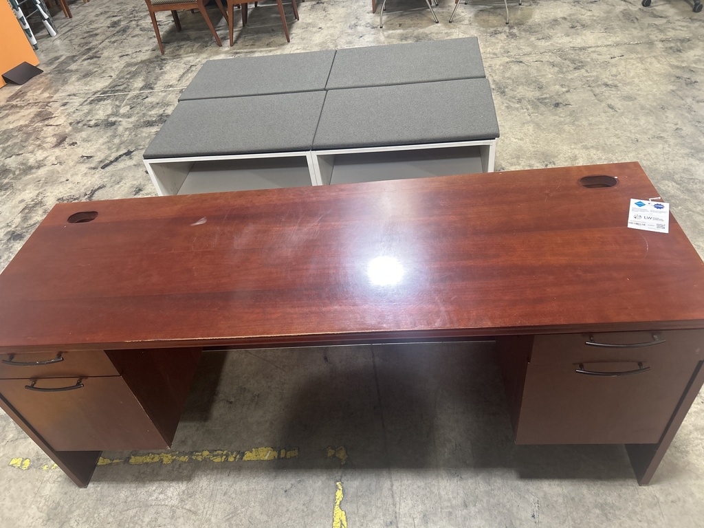 24x72 Dbl Ped Cherry Credenza