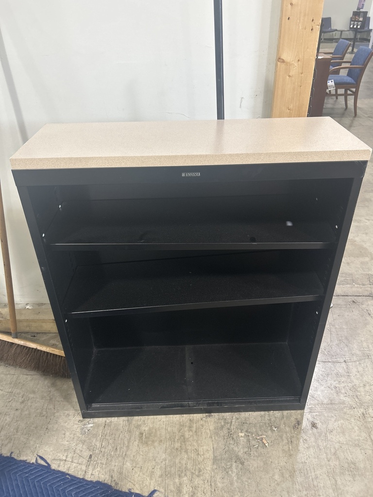 36" Anderson Hickey Black Bookcase w/ Laminate top