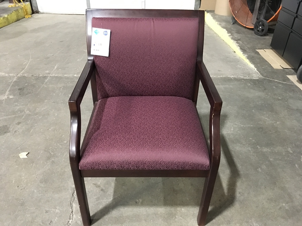 Burgundy Pattern side chair
