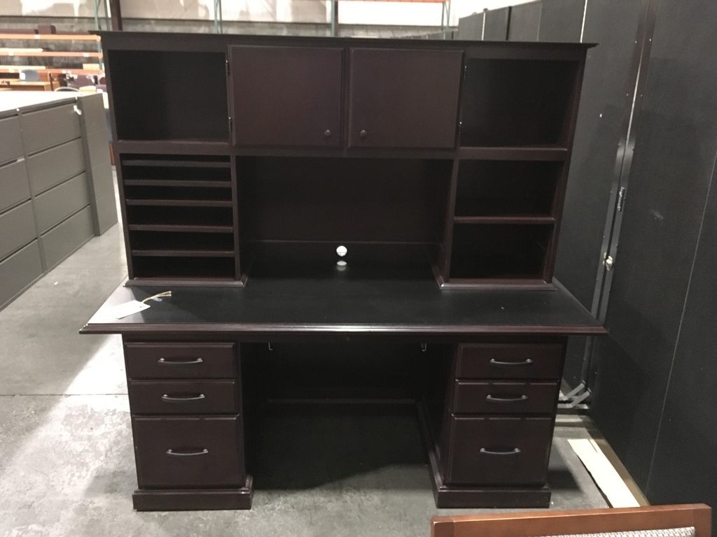 30x71 Traditional DBL Desk w/ Hutch