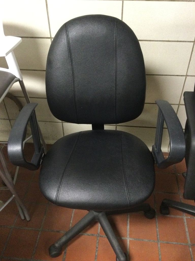 Black Leather Task Chair