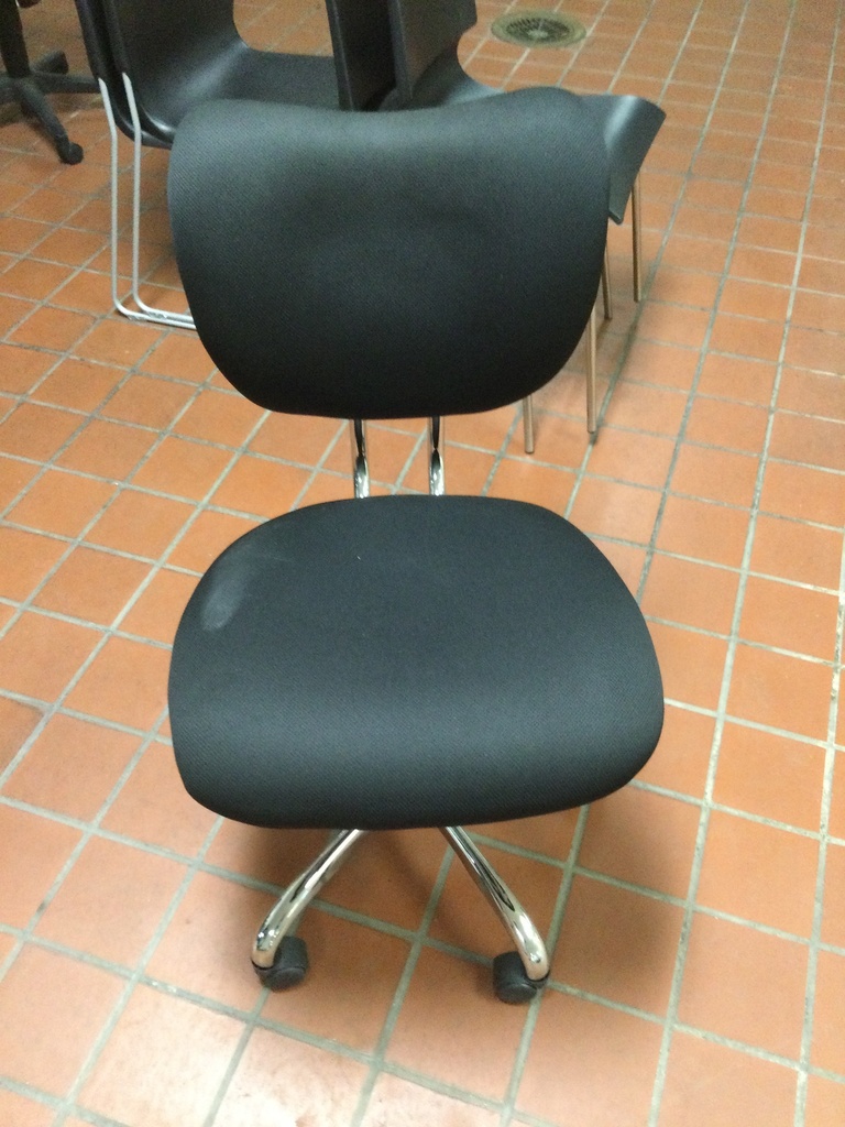 Black Fabric Task Chair (Chrome Base)