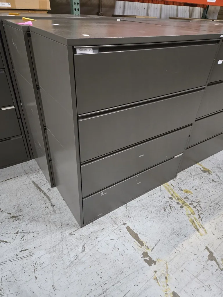 Meridian 42"x 50" 4dr Lateral File Dark Grey