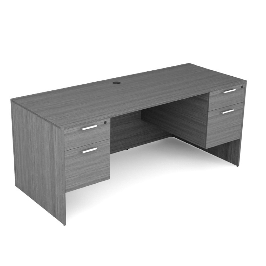 Euroline 24x66 Credenza Grey Dbl Ped