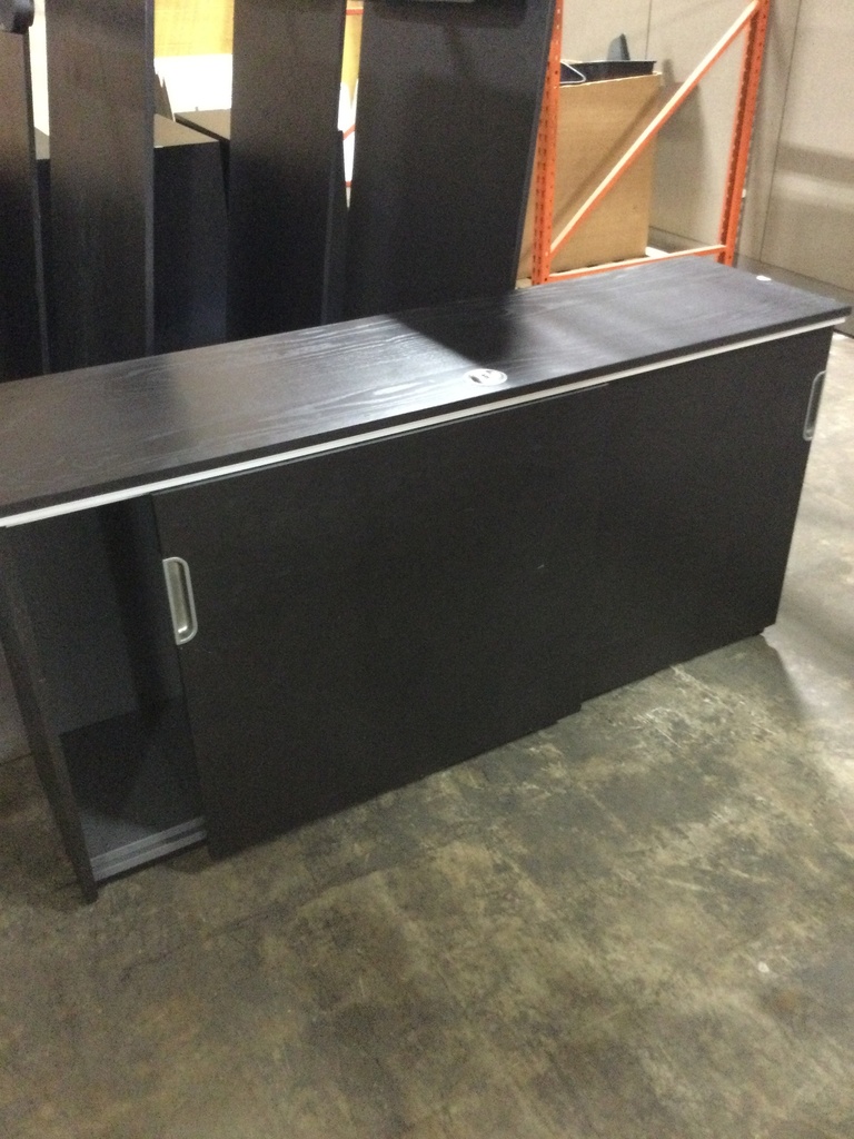 Black Buffet Credenza 63"x18"x32" w/ Sliding Doors