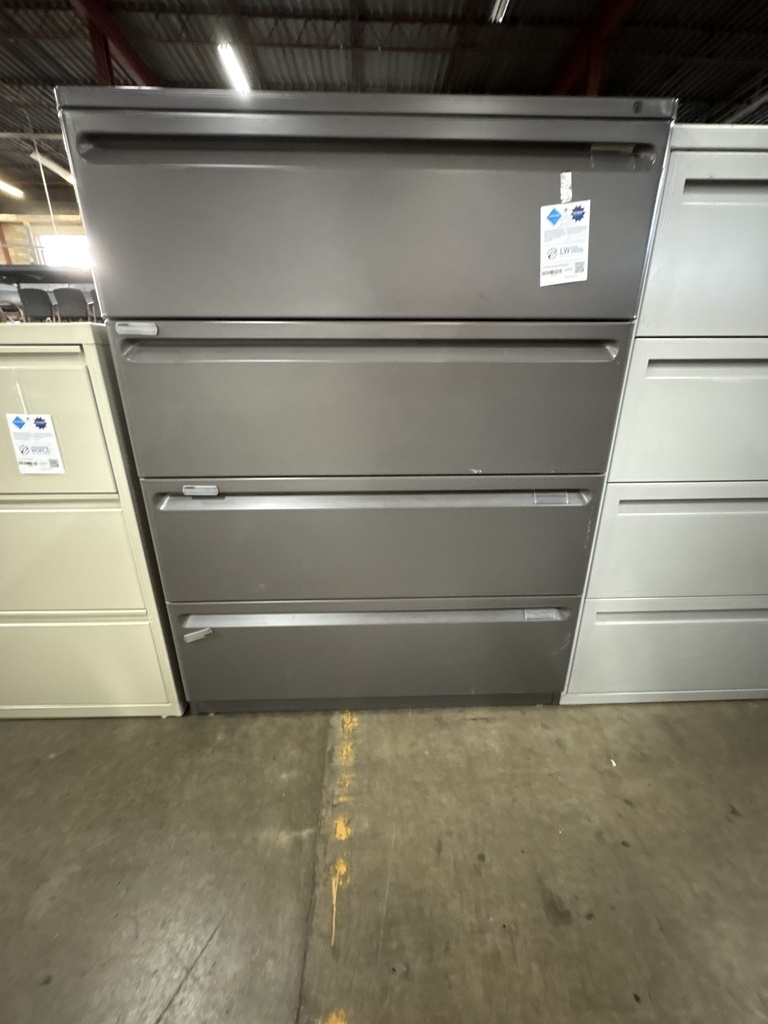 42" 4 Drawer HM Lateral File (Dark Grey) 