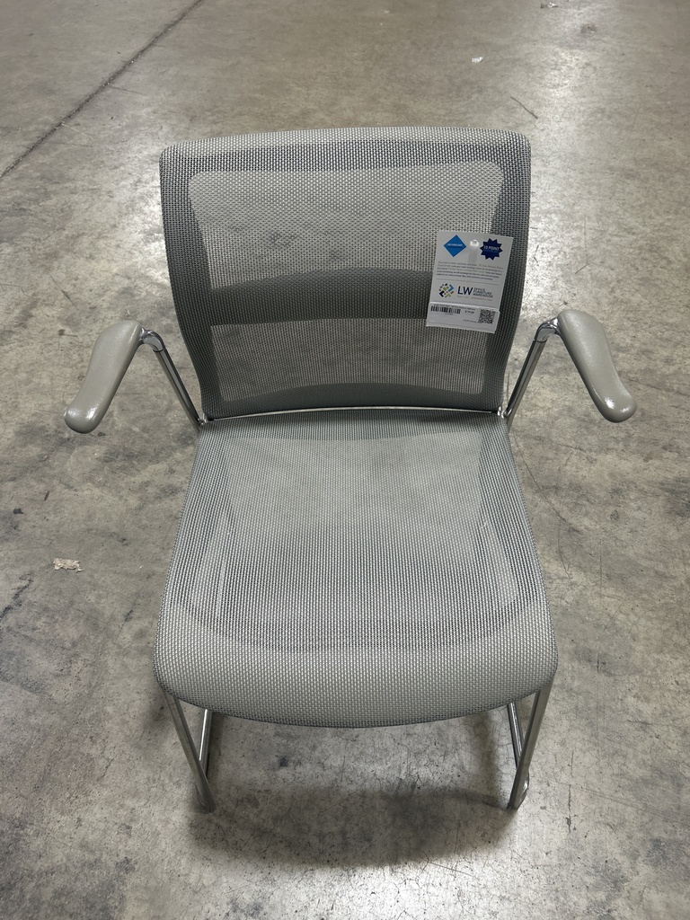 Stylex Guest Chair - All Grey Mesh w/ Half Arm