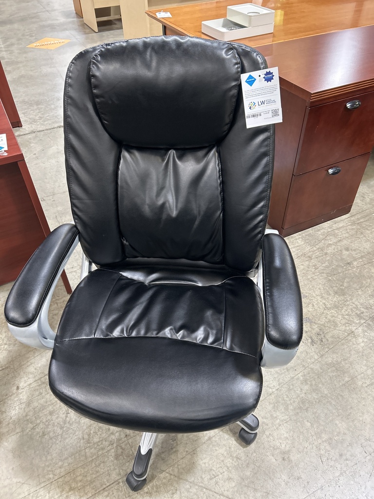 Executive High Back Vinyl Conference Chair- Black