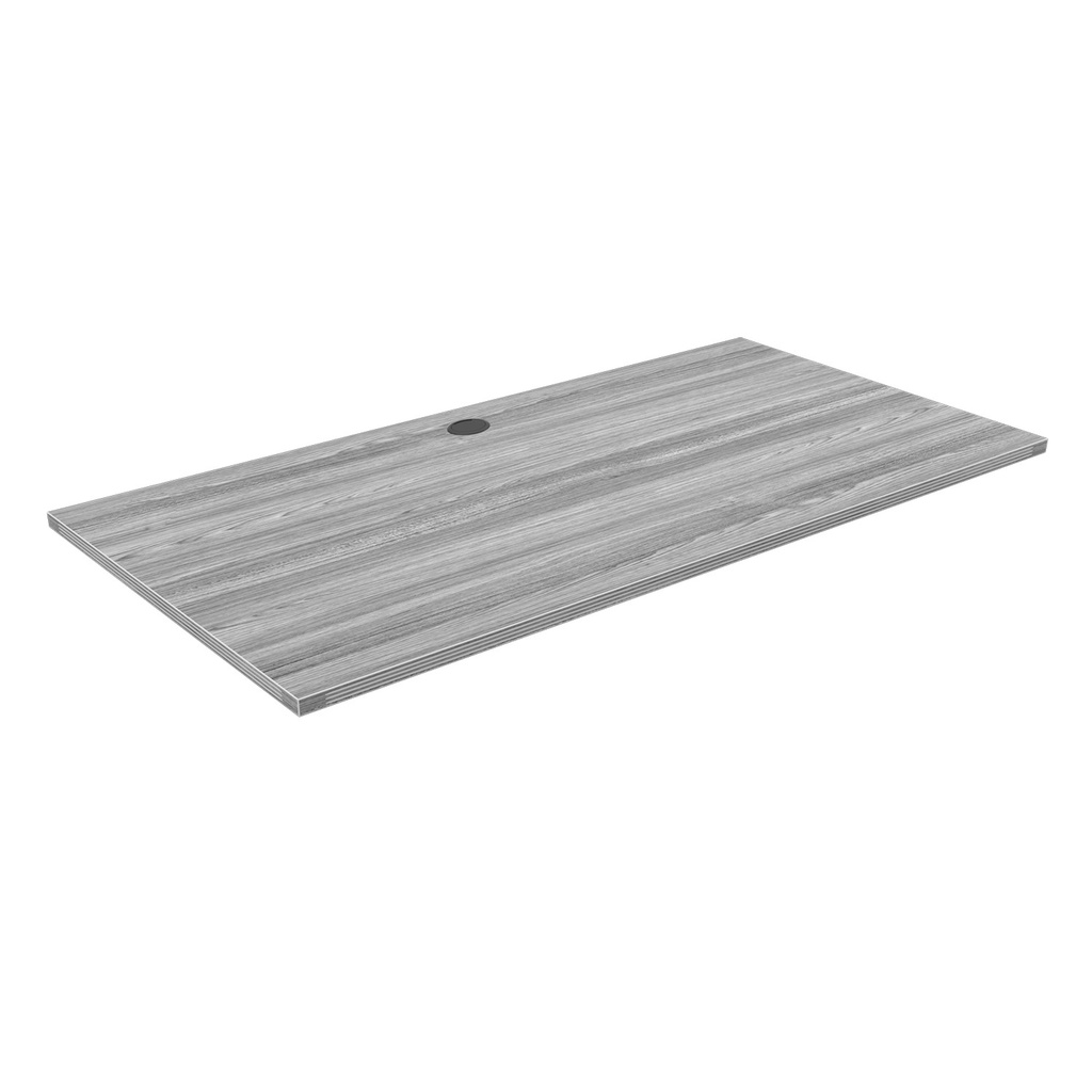 Euroline Work Surface 24x48 Soma Grey-Fluted w/ Grommet