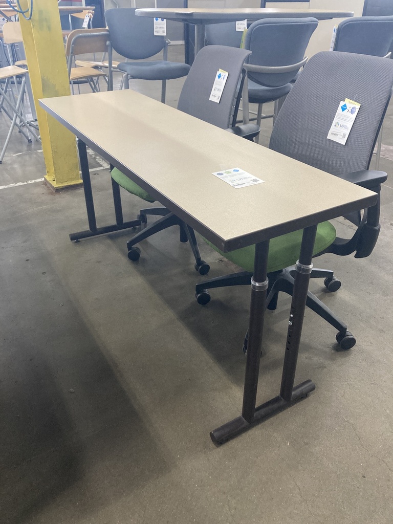 18 x60 Training Table (tan/brown speckled surface) 