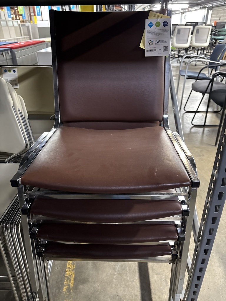 Brown Vinyl Breakroom Chair
