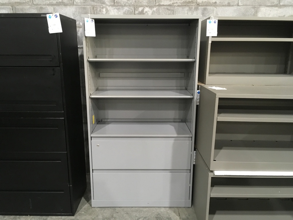 Combo Hutch and 2 drawer Grey