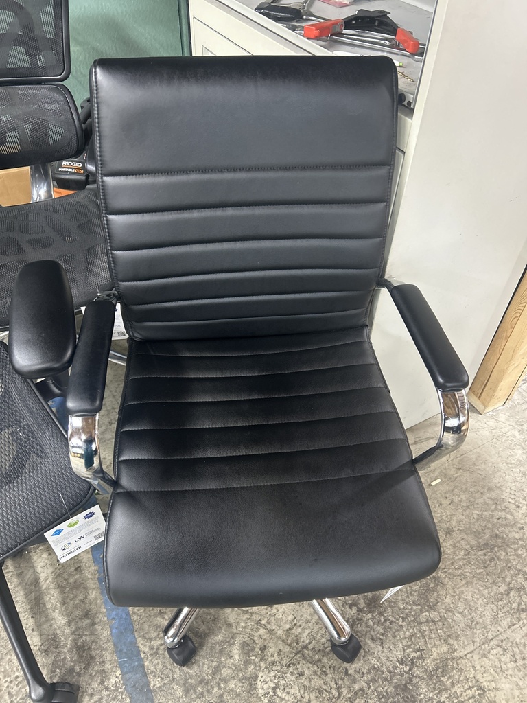 Black Vinyl Conference Chair