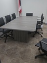 Euroline Square Conference table 4'x8' Samoa Grey