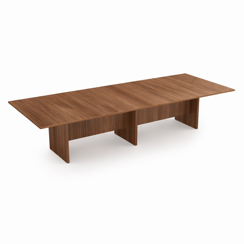 Euroline Rectangle Conference table 4'x12' Walnut   