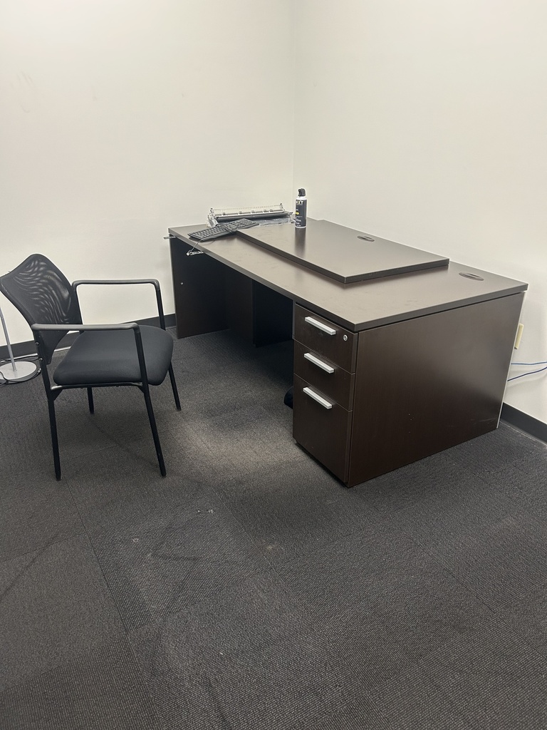 Teknion Single Ped Desk - Mocha