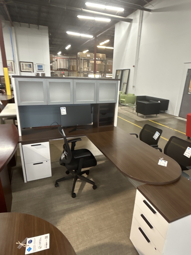 Hon 30x60 D-Top L-Desk Sgl Ped W/Hutch  