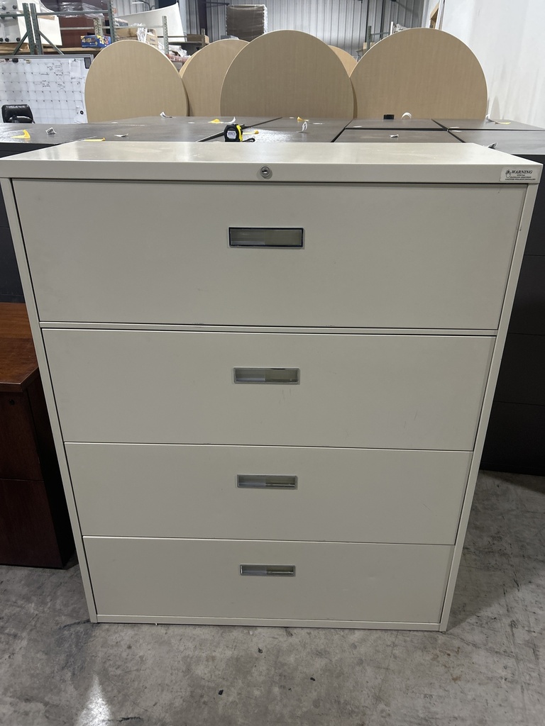 42" Steelcase Lateral File - 4 Drawer - Tan