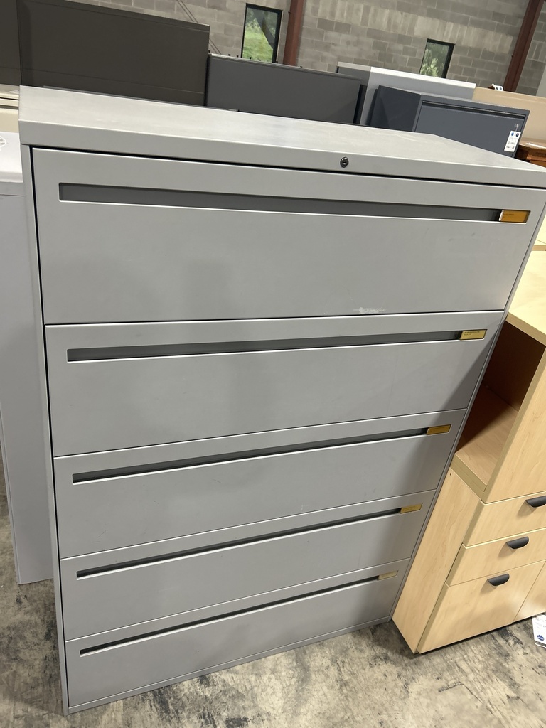 42" Kimball (4) Drawer Lateral Cabinet - Light Grey