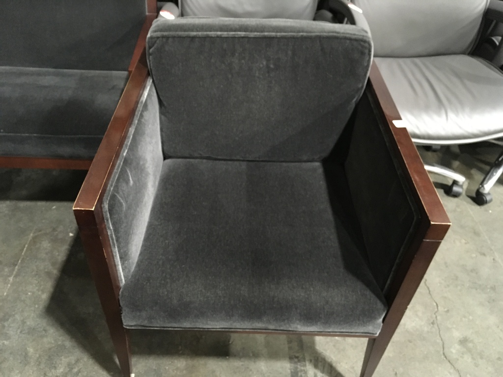 Reception Chairs Black Fabric