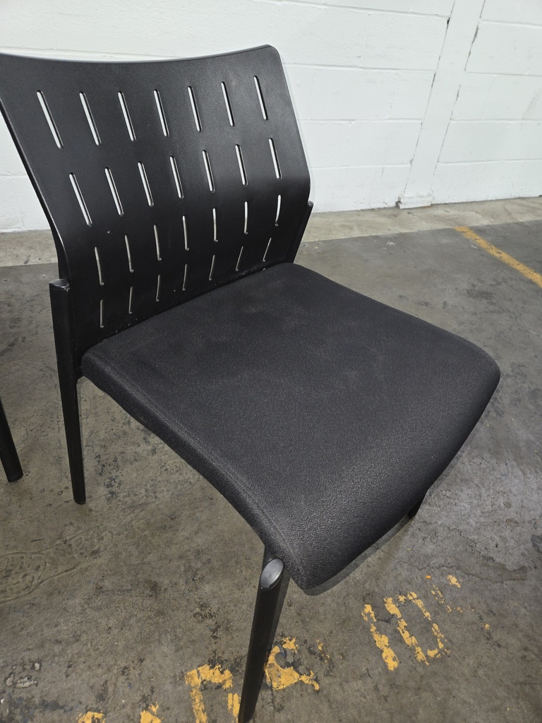 Black Side Chair w/ plastic back