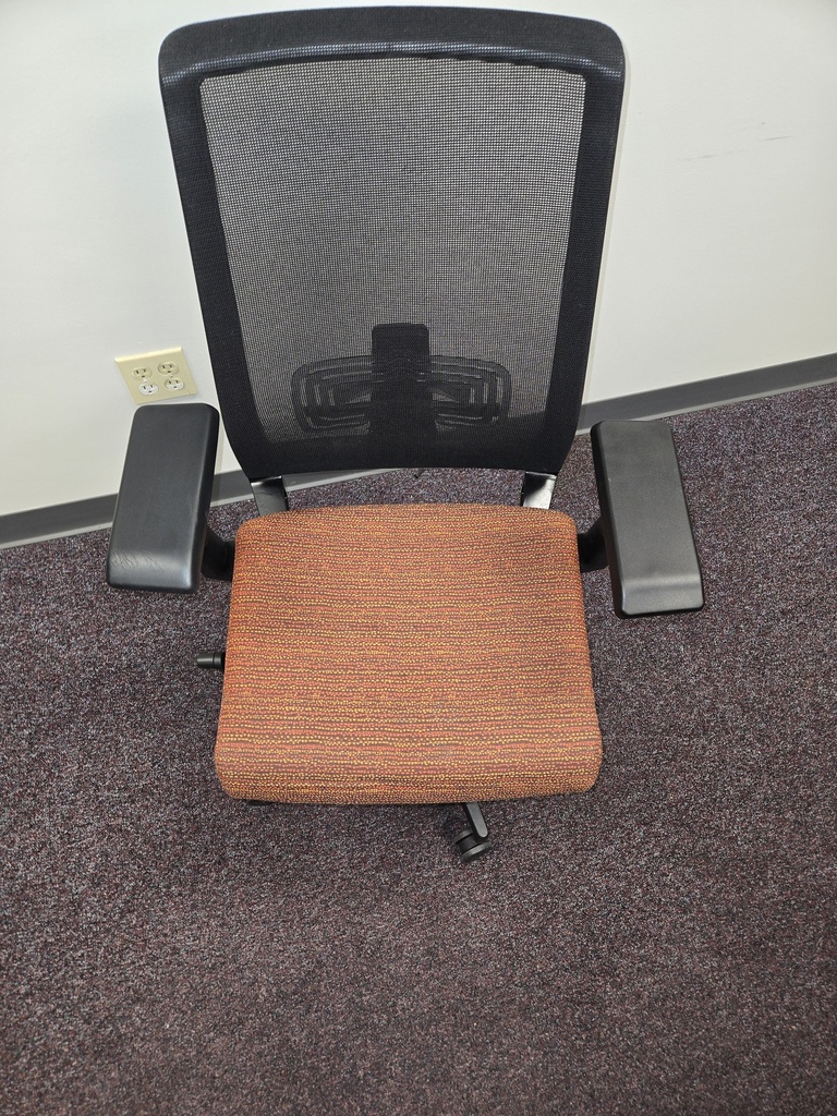 Haworth Very Orange Pattern With Adjustable Arms