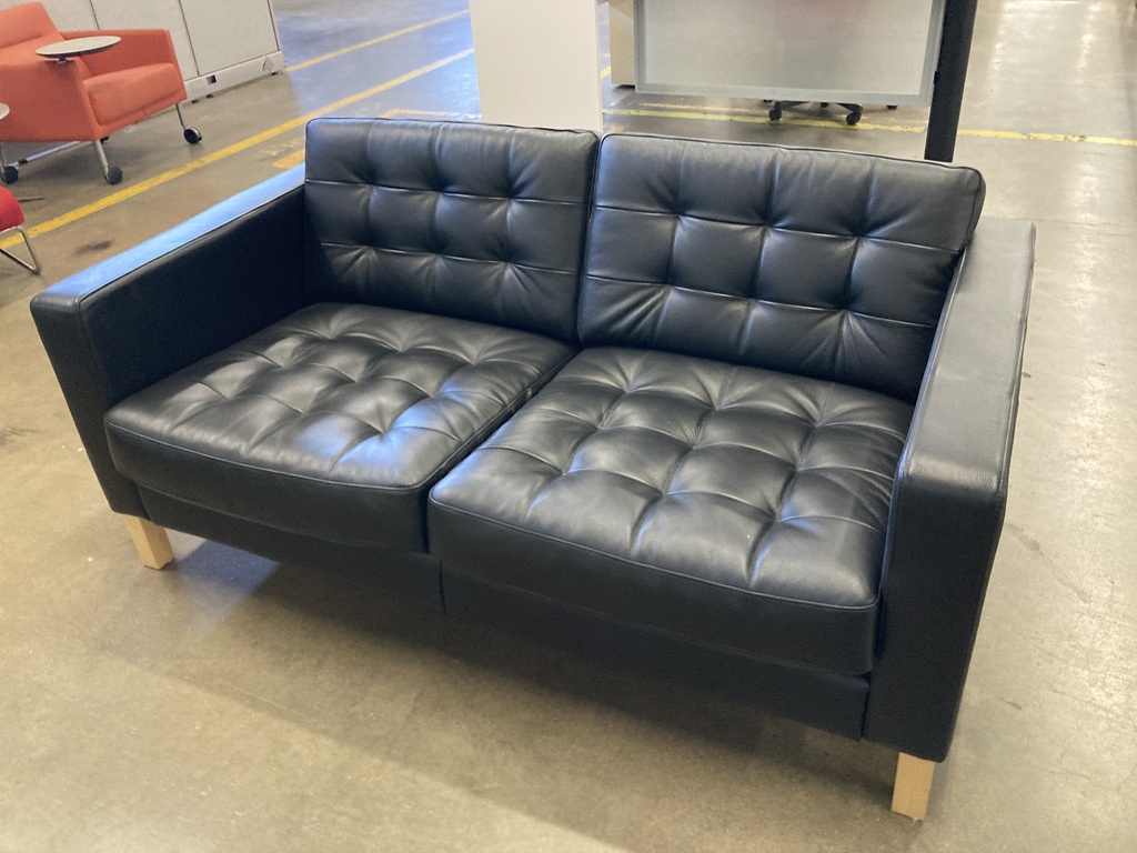 Ikea Black Vinyl Sofa 