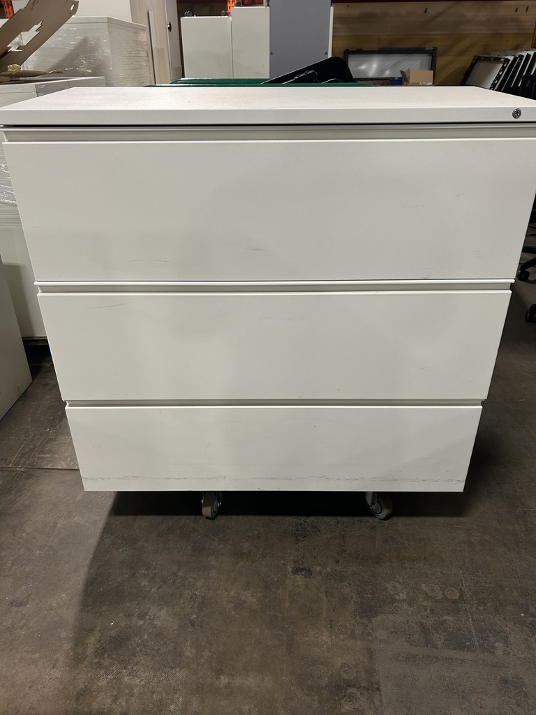 Herman Miller 42" 3 Drawer Lateral - White