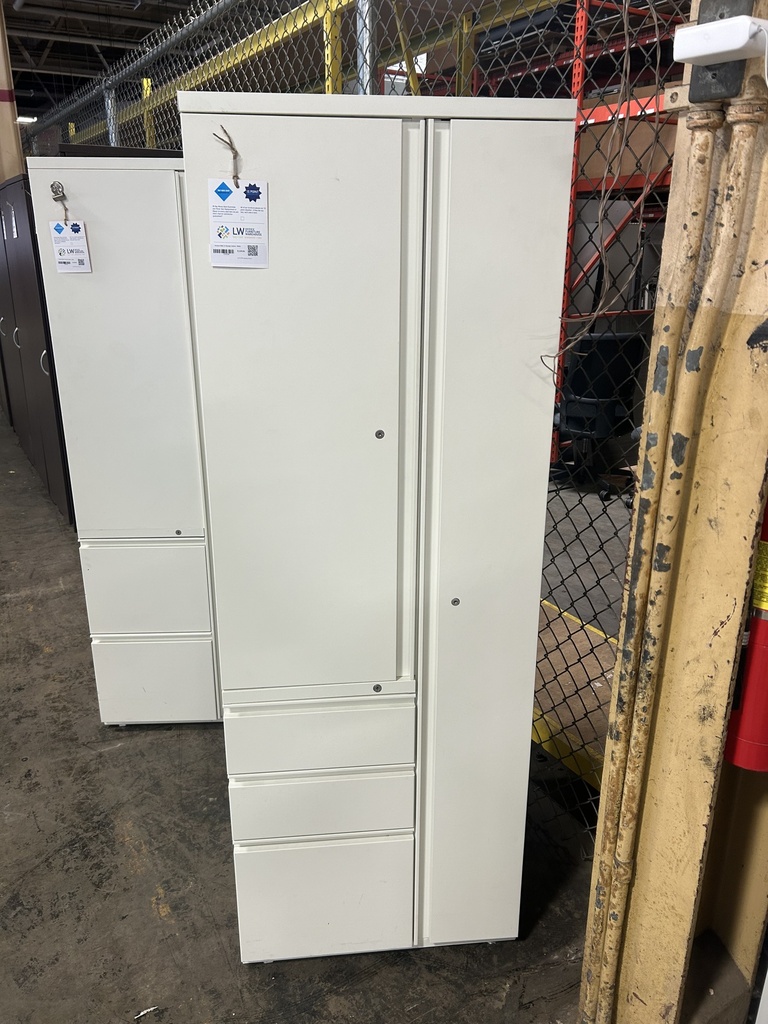 Herman Miller LH Storage Cabinet w/Shelves - White 24"x24"x67" h