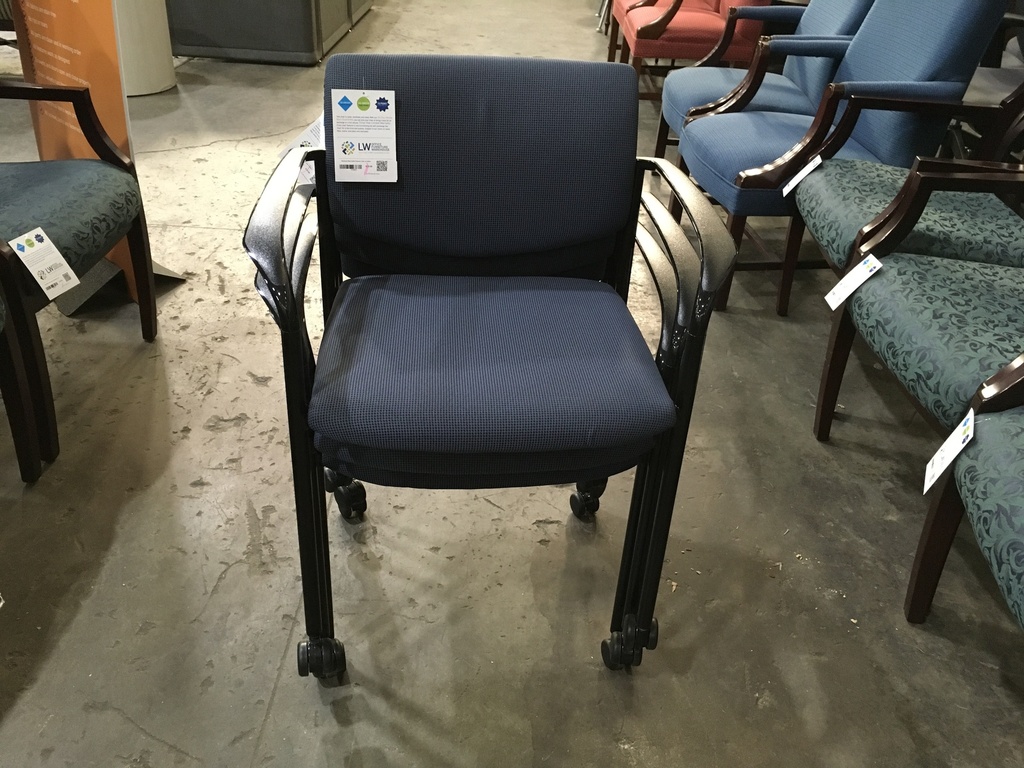 Steelcase Blue Multi-Purpose Chair w/rollers