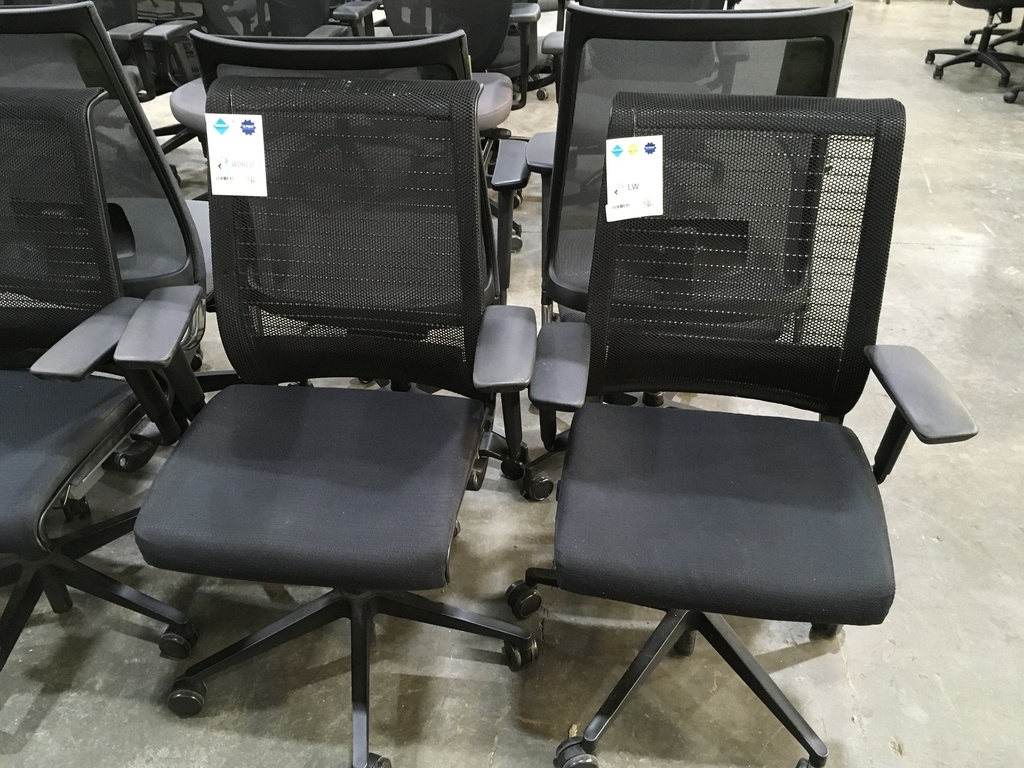 Steelcase Think Chair Black w/Mesh Back w/Adj arms