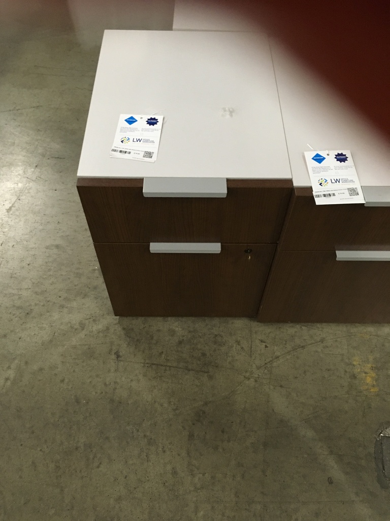 Mobile Box / File  ( White with Walnut Drawer Fronts )