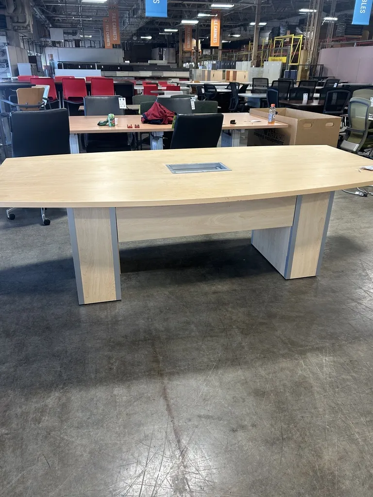 8' Enwork Boat Conference Table- Maple/Elm- hard wired; will need ...