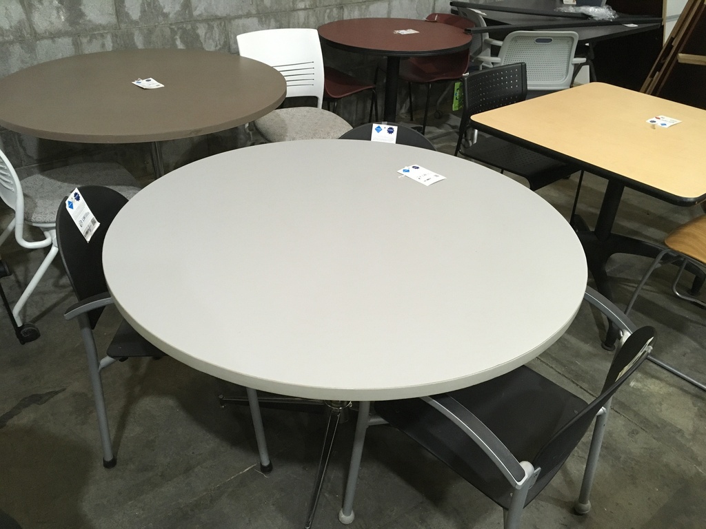 48" Round Grey Breakroom Table