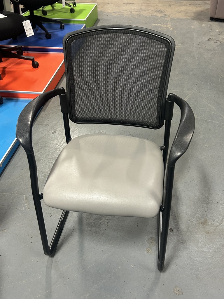 Black Side Chair w/Grey Seat