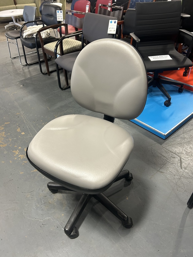 Grey Armless Task Chair w/Casters