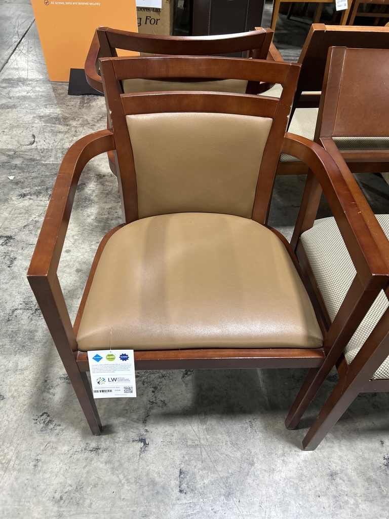 OFS Cherry Wood Frame Guest Chair - Brown